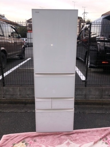 TOSHIBA冷蔵庫426L自動製氷機ガラストップ配送相談