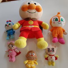 (募集中断します)中古です。アンパンマンキャラクターのぬいぐるみをまとめて！の画像