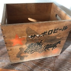 レトロな木箱　サッポロビール　アンティーク