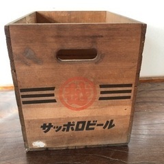レトロな木箱　サッポロビール　アンティークの画像