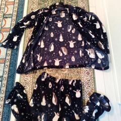 冬ペンギン柄モコモコの画像