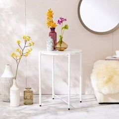 【組み立て説明書・工具付】【幅44cm】Kaffee サイドテーブル 木目調の画像