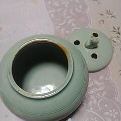 青磁 鶴雲　うさぎ　狐　香炉　古美術　骨董品の画像