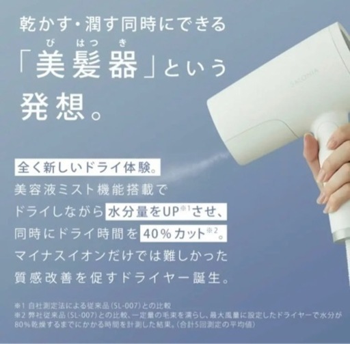 【新品未開封】SALONIA サロニア　ミストドライヤー　セラム付き