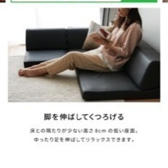 新品未使用、レイアウト自在なローソファーの画像