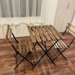 【募集中】　あげます　0円　デスクチェアセット　木製 