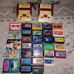 【実働品】ファミコンセット　本体２+カセット36