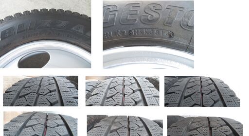 【最終値下げ】ホイール付きスタッドレス6本セット  215/70R17.5 & 17.5x6.00 120-9CS 5穴TOPY　ブリザックW979 マイクロバス コースター・リエッセⅡ等に　