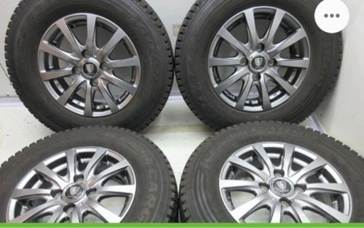 13インチ 165R13 6PR 5J+35 100 中古スタッドレスタイヤアルミホイール4本セット 