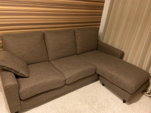 ニトリ　布張りカウチソファ