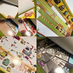 カーズ＆プレーンズ好きのお子様に💖コストコ購入A3サイズ特大シール帳📝シール貼り済みもあり✨遊び心たっぷり！中古品でも楽しく使える♪の画像