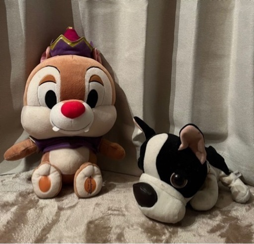 ぬいぐるみセット　左ディズニー景品　右THE DOG Artist collection