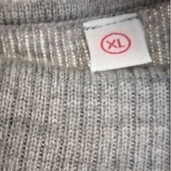 ユニクロ エクストラファインメリノ リブタートルネックセーター（長袖）XL グレーの画像