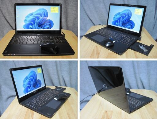 お取引き者確定しました。富士通 ノートパソコンWA2/M Windows11 Core i7-4702HQ2.20GHzメモリ16GB 新古品SSD960Gタッチパネル DVD RWWEBカメラOffice2021