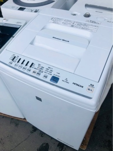 5KM 以内配送無料　日立 7．0kg全自動洗濯機 keyword キーワードホワイト NW-Z70E5 KW