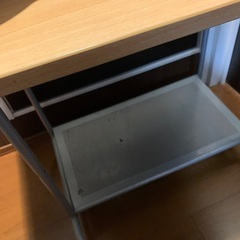 省スペースパソコンデスク キーボードスライダー付の画像