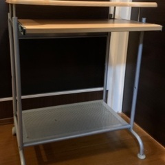 省スペースパソコンデスク キーボードスライダー付の画像