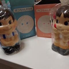 ペコちゃんポコちゃんソフビ貯金箱の画像