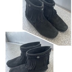 MINNETONKAフリンジショートブーツ