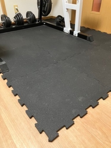 ダンベル60KGセット（アイアン） 片手30KG×2個セット+ ラバージムマット【50cm×50cm 厚み1.5cm 4枚3セット】 