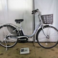 C470★整備済み　中古電動自転車★【ヤマハ　パスナチュラ　26インチ　6ah　シルバー】