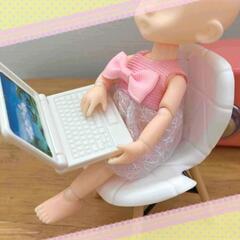 新品未使用 ミニチュア パソコン 2個セット ドール用等に♪ アクセサリー リカちゃん の画像