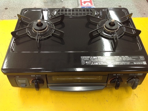 ジモティー見た！で５％off開催中！リンナイ 都市ガス用ガスコンロ KG34NBKL 【9650850】