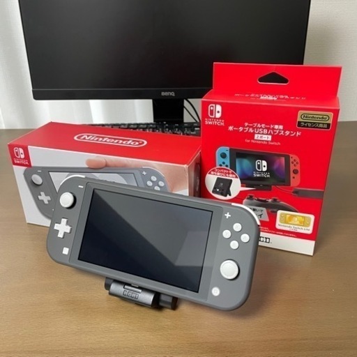 ［取引確定済］【超美品・スタンド付】Nintendo SwitchLite グレー