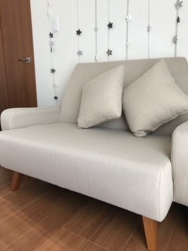 【美品】ウニコ unico エヴァ EVA 2シーター ソファ クッション2個付