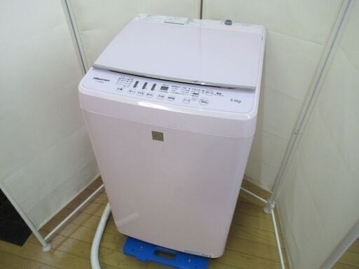 1ヶ月保証/洗濯機/5.5キロ/5.5kg/ピンク/1人暮らし/新生活/単身サイズ/ハイセンス/Hisense/HW-G55E5KP/中古品/J4880/