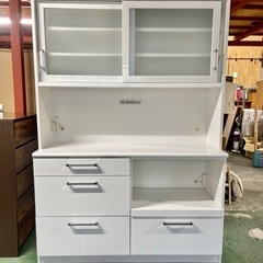 🌟激安‼️ホワイト食器棚キッチンボード幅140cm🌟