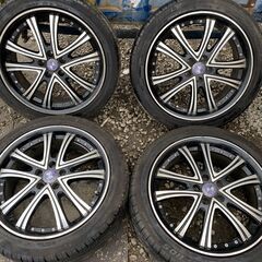 ハイフライ HF805 17インチ 中古・美品 5穴 ホイール付き×4本セット