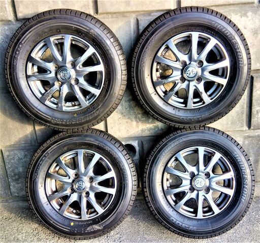 スタッドレスタイヤ＆アルミホイール4本set 145/80R12LT バリ溝！ 軽バン・軽トラに