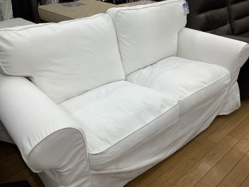 【値下げしました】IKEA イケア　2人掛けソファー　EKTORP 布製 ホワイト
