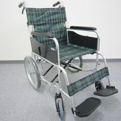 【新品】　マキテック　介助式車イス　EW－３０GN　ノーパンクタイヤの画像