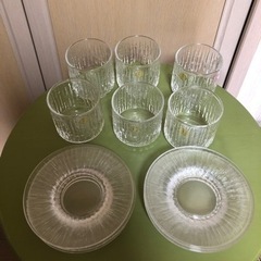 HOYA 冷茶グラスセット　６個セット　グラス　ソーサー　新品未使用