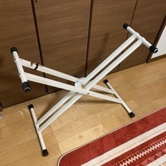 電子ピアノ&キーボード　スタンド　ホワイト