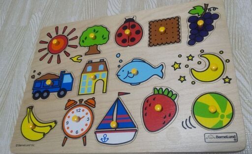 引渡予定\u003c美品\u003eピックアップパズル バラエティ 指先あそびで言葉を学ぶ  ボーネルンド＋絵本3冊
