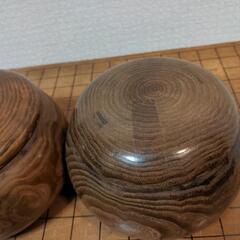 三寸 足付き碁盤 硝子碁石の画像