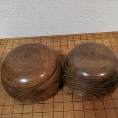 三寸 足付き碁盤 硝子碁石の画像