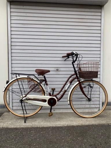 ☆前後タイヤ新古品☆ 26インチ 内装3段LEDオート軽快車 防犯登録料込!! [No.247]