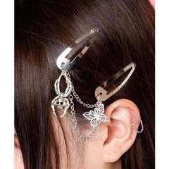 新品未使用　WEGO  モチーフ付きチェーンヘアピン
