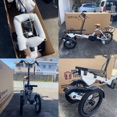 豊田トライク　キャリー　大人の三輪車　自転車　お洒落電動自転車　電動アシスト　TOYODA TRIKE YAMAHA SHIMANO カッコいいの画像