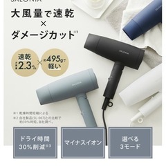【新品未開封♪】SALONIA サロニア　ドライヤーの画像