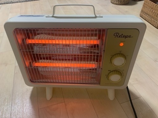 電気ストーブ レトロ タイマー付き