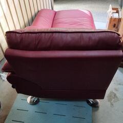 ニトリ　シングルソファー　本革シート　(ロゾ4 DBR LC)宅配3000円軒先降ろしの画像