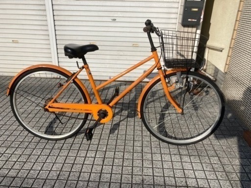 【26インチ自転車】シティサイクル　変速なし　大きめバスケット使用❗️若林自転車　膳所店　SALE中❗️