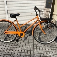 【26インチ自転車】シティサイクル　変速なし　大きめバスケット使...