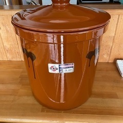 漬物甕　久松窯　切立蓋付き　10号