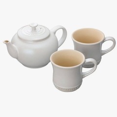 (受け渡し予定者決定)ル・クルーゼ　ティーポット&マグセット　ホ...